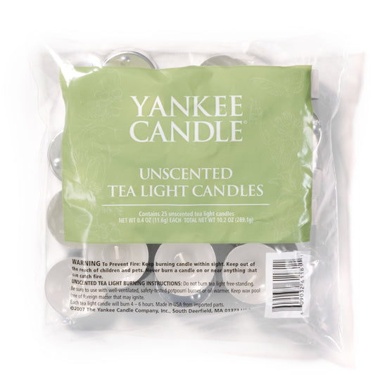 Unscented Tea Light Candles - Package of 25 Daily 3-0575